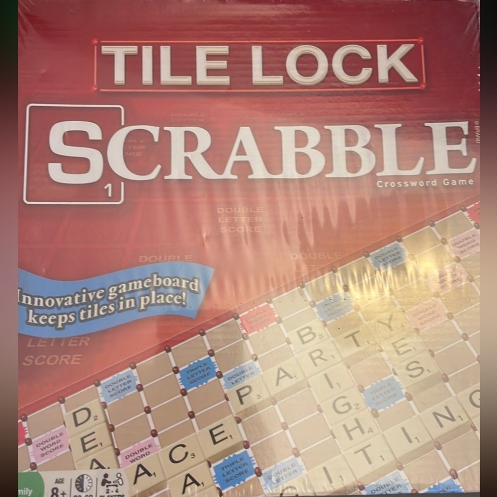 Tile Lock Scrabble Hasbro, New/Sealed. Winning Moves Brand, 2-4 players. Ages 8+
